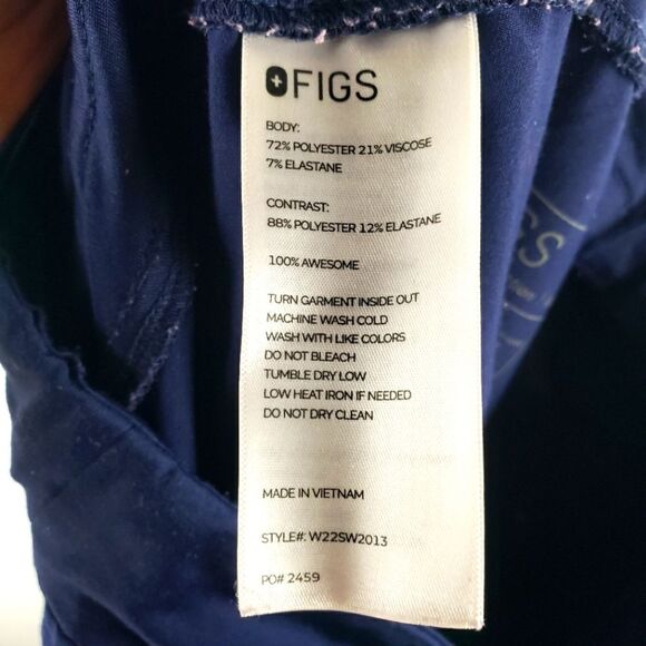 Women's Figs Navy Blue Medical Tech Drawstrinf Cargo Pants Size XS - Picture 10 of 10